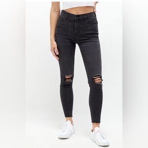 PAC Sun black ripped denim jeans